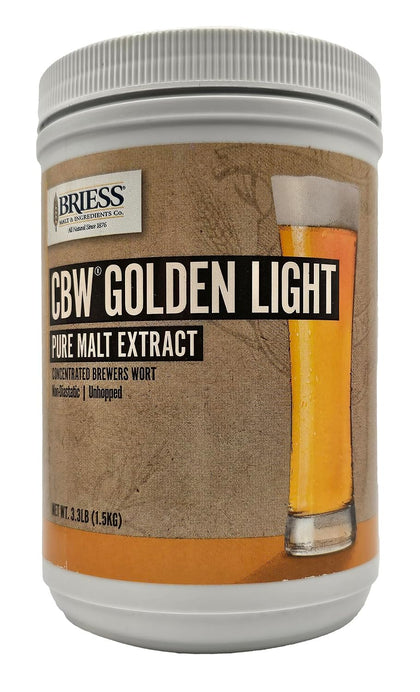 Learn To Brew B8-IS5X-KJH8 Briess Liquid Malt Extract Golden Light for Homebrew