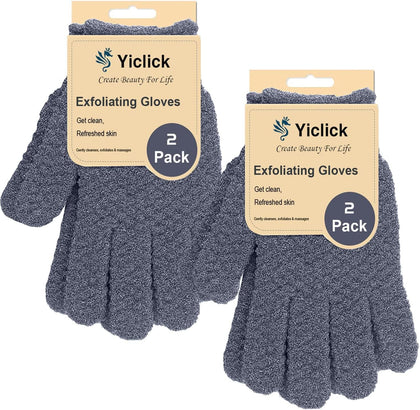 Heavy Exfoliating Gloves 4Pcs, Exfoliating Mitt, Body Scrubber for Bath Shower Exfoliation, Body Scrub Exfoliator for