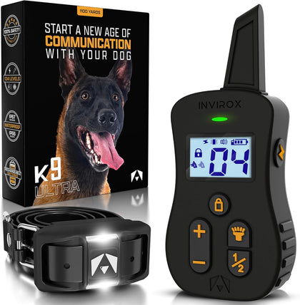 Ultra K9 Dog Training Collar with Remote, Shock Collar for Dogs
