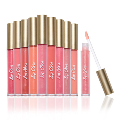 Beauty Concepts Lip Gloss Collection – Shimmering, Glossy Lip Makeup Set for a Radiant Finish, Pink and Neutral