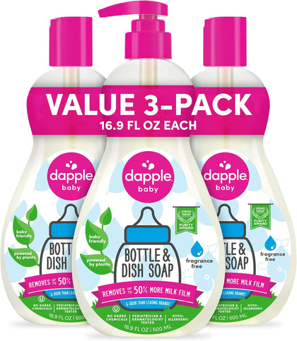 Baby - Fragrance Free Bottle & Dish Soap - 16.9 fl oz (3 Pack)