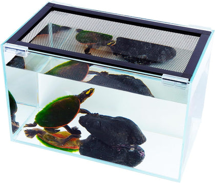 Easy Install DIY Fish Tank Lid, Adjustable Mesh Aquarium Lid, Anti-Jump Cover for Rimless Tanks Only (2/5/10/20