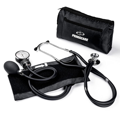DS-9181-BK Professional Aneroid Sphygmomanometer and Sprague Rappaport Stethoscope, Manual Blood Pressure Kit with