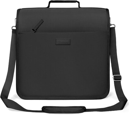 Zipper Binder 3 Ring, 3 Inch O-Ring with Handle and Shoulder Strap, 600-Sheet Capacity, 5-Tab Expanding File Folder