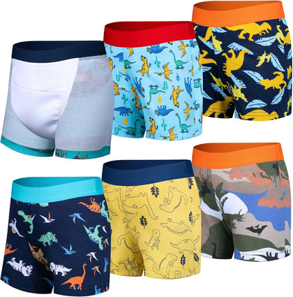 6-Pack Unisex Toddler Potty Training Pants, Cotton Boxer Style