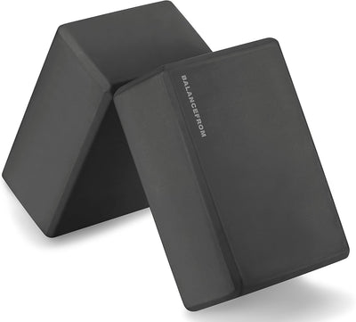 Set of 2 High Density Premium - EVA Yoga Blocks, 9"x6"x4" Each