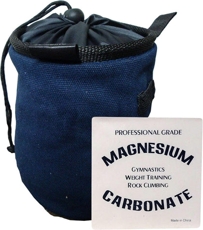 Rock Climbing Chalk Bag & Gym Chalk Ball Combo for Bouldering, Gymnastics, and Weightlifting (2oz Block, Multiple