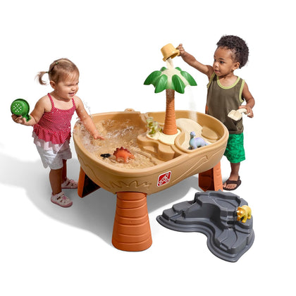 Step2 Dino Dig Sand and WaterTable, Kids Activity Sensory Playset, Summer Outdoor Toys, 7 Piece Water Toy