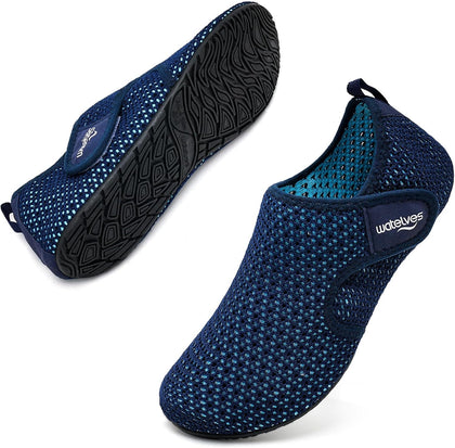 Water Shoes for Women Men Swim Beach Aqua Socks Quick Dry Barefoot House Slippers Travel Shoes with Adjustable Magic