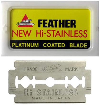 Double Edge Safety Razor Blades - (50 Count) - Platinum Coated Hi-Stainless Steel Razor Blades - Fits Most Safety