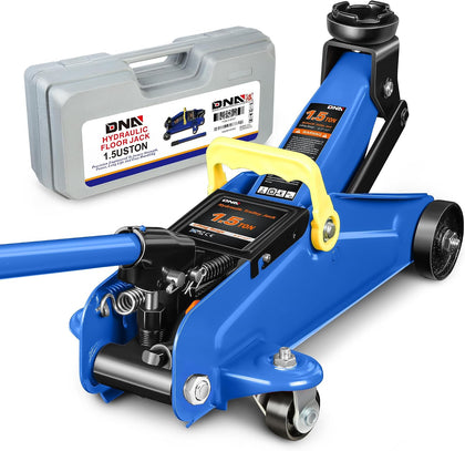 1.5 Ton Car Floor Jack Low Profile Hydraulic Trolley Service/Floor Jack, 1.5T / 3000 lbs Capacity, Lifting Range 5.3