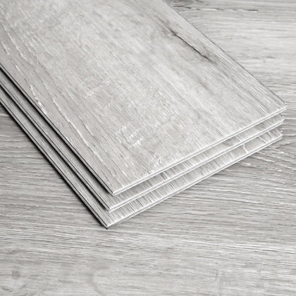 Interlocking Vinyl Flooring Planks 36" X 6", 14 Planks Covers 21 Sq.Ft Per Box, Brown or Grey, 5mm Thick DIY Easy