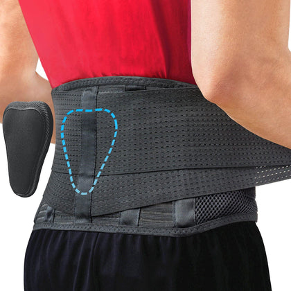Back Brace for Lower Back Pain - Immediate Relief from Sciatica, Herniated Disc, Scoliosis - Breathable + Lumbar