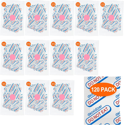 120 Packs 500CC Food Grade Oxygen Absorbers (10 Pack in Individual Vacuum Bag ) , Oxygen Absorbers For Long Term Food