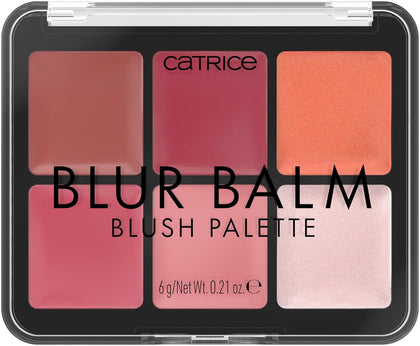 Catrice Blur Balm Blush Palette, 6-in-1 Cream Blush and Highlighter Makeup