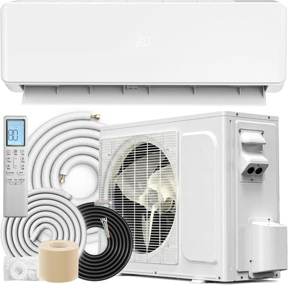 20 SEER2 12000BTU Mini Split AC/Heating System 115V, Pre-charged Inverter AC Cool & Heat Up to 750 Sq. Ft, Pure