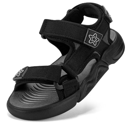 Boys Girls Sport Sandals for Kids Athletic Water Beach(BK,12ML)