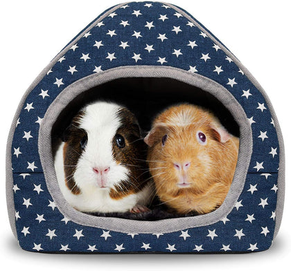 Guinea Pig Bed Hideout, Washable Hamster Cave for Small Animals