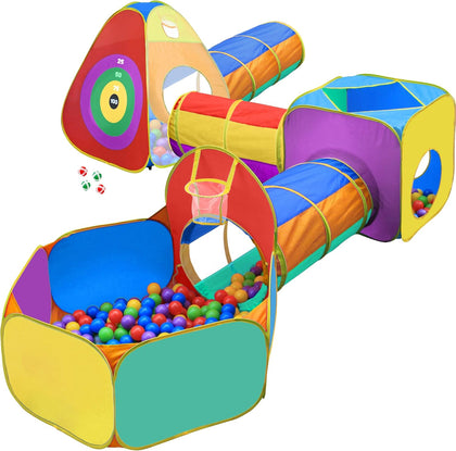 Gift for Toddler Boys & Girls, Ball Pit, Play Tent and Tunnels for Kids, Best Birthday Gift for 3 4 5 Year Old Pop Up