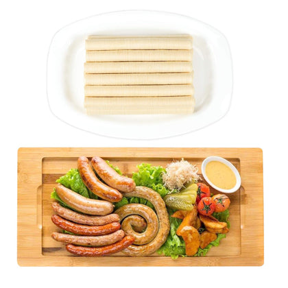 HALAL Grade A Collagen Sausage Casings, Edible Drying Casing 15m/49ft Longer Length , 19mm/ 3/4'' for Flavorous