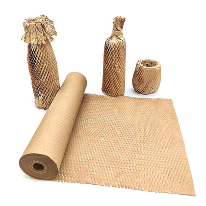 Honeycomb Packing Paper, 15" x 131' Packing Paper Substitute Alternative for Bubble Cushioning Wrap for Moving