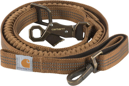 Pet Durable Nylon Webbing Shock Absorbing Leash for Dogs, Reflective Stitching for Visibility, Carhartt Brown (Shock