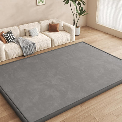 Baby Play Mat for Floor, 1.3'' Thick Memory Foam Tummy Time Mat - Super Soft Coral Velvet Nursery Rug with Non-Slip