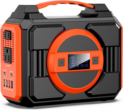 Portable Power Station 300W, Outdoor Solar Generator Backup Battery Pack 220Wh/60000mAh, Portable Laptop Charger with