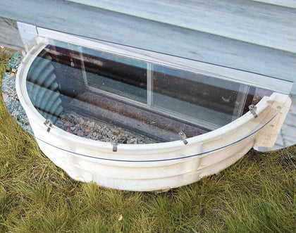 Basement Window Well Covers Outside, Heavy-Duty Egress Window Well Cover Clear, All-Weather Against Debris, UV