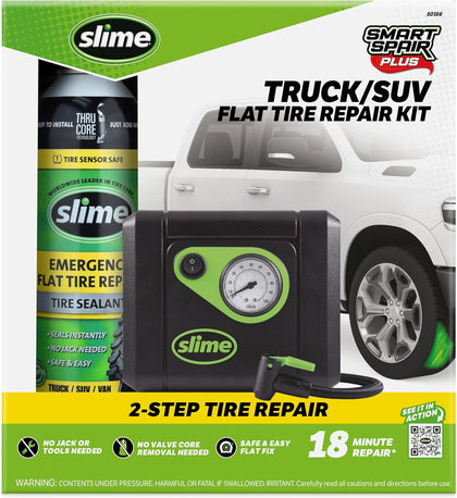 50166 Flat Tire Puncture Repair, Smart Spair Plus, Emergency Kit for Car Tires, Includes Sealant and Tire Inflator