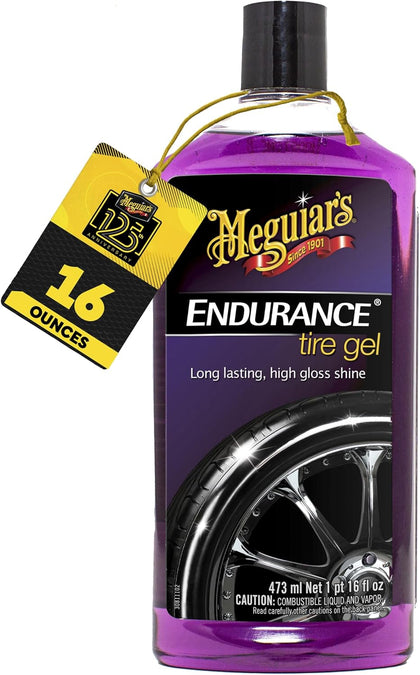 Meguiar’s Endurance Tire Gel - Tire Shine Gel, Premium Car Tire Shine For A Lasting Glossy Finish; Apply To Tires