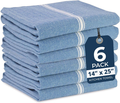 Kitchen Towels Set - 100% Pure Cotton Dish Towels for Kitchen, Super Absorbent Kitchen Hand Towel, Tea Towels, Soft &