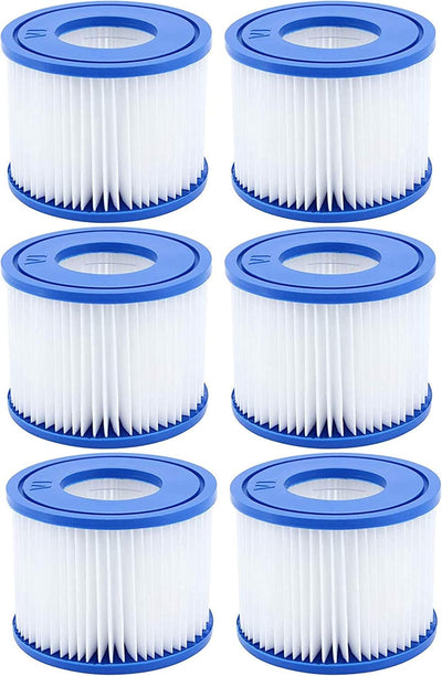 Pool Filter VI for Saluspa Hot Tub Filters Pump Replacement Cartridge Type VI, Hot tub Filters VI for Lay-Z-Spa, for Coleman SaluSpa Filters 90352E Swimming Pool Filter (6 Pack)