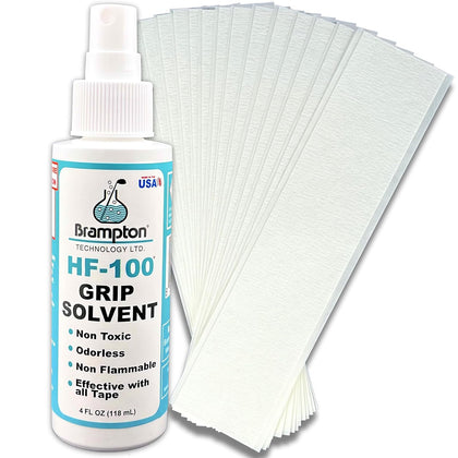 Brampton Basic Golf Grip Kit for Golf Club Regripping - 15 Premium 2"x10" Golf Grip Tape Strips, & 4 oz HF-100