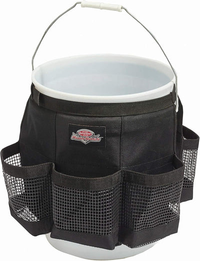 Auto Boss Wash Boss Organizer for a 5 Gallon Bucket, with Fast-Drying, Exterior Mesh Pockets for Car Supplies