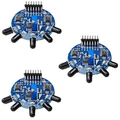 Infrared Flame Sensor Module 5 in 1 Fire Detection Sensor with Analog and Digital Output Adjustable Sensitivity Compatible with Arduino ESP32 ESP8266 Raspberry Pi DIY Electronics Projects, 3 Sets