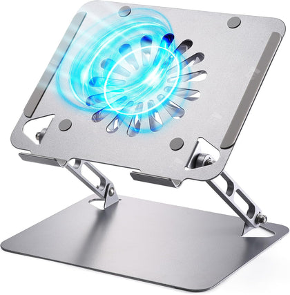 Laptop Cooling Pad with Upgrade Low-Noise Fan and 3.0 USB Hubs, Ventilated Laptop Cooler Prevent Overheating