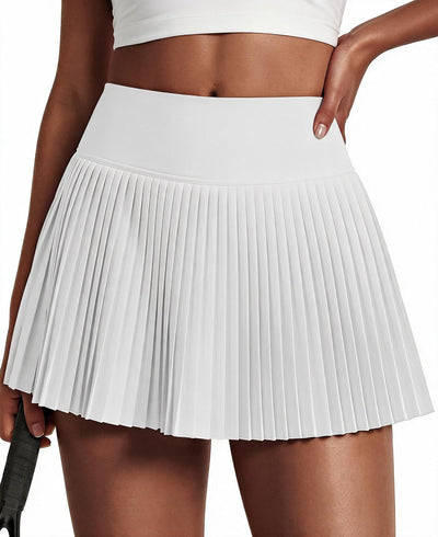 15" Pleated Tennis Skirts for Women with Shorts Flowy Mini Skorts