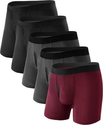 Mens Incontinence Underwear Washable Boxer Briefs 5 Pack