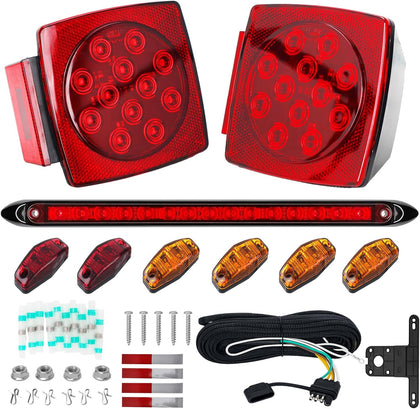 Trailer Light Kit Boat Trailer Lights Submersible LED with Wiring Harness