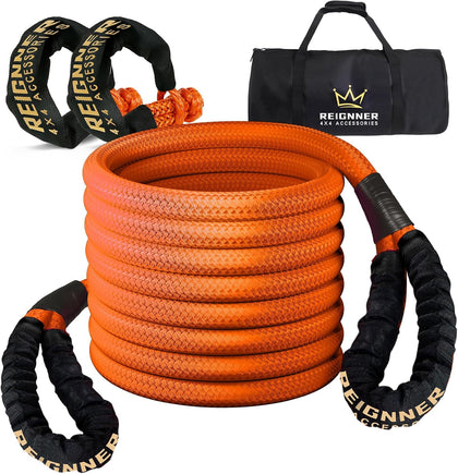 Kinetic Recovery Rope 1" x30ft Tow Rope with Soft Shackles
