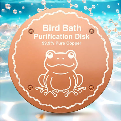 Bird Bath Purification Disk Pure Copper Winter Birdbath Solar Power Heater Deicer Heater Bowl Safe Ground Garden