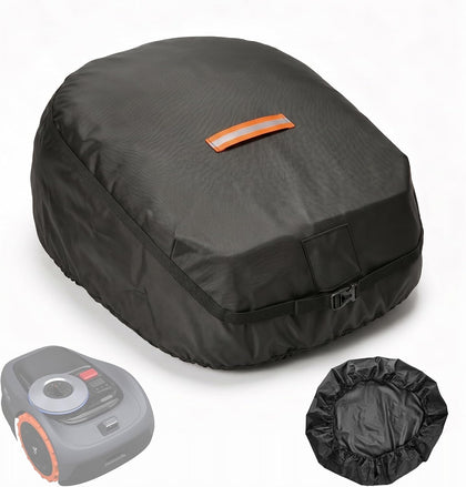 Robot Lawn Mower Cover Waterproof, 420D Outdoor Robotic Mower Cover, Black | 420D waterproof fabric, backyard robotic