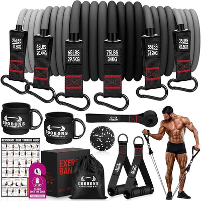 Heavy Resistance Bands for Working Out, 300LBS Exercise Bands with Handles | Workout Bands for Men, Weight Fitness