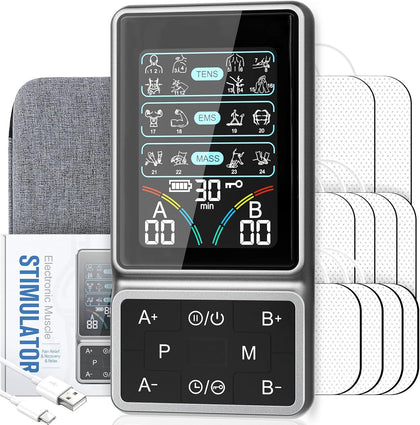 FDA Cleared TENS Unit Muscle Stimulator, HD Color Screen & 24 Modes