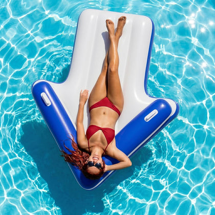 Inflatable Pool Floats for Adult, Floating Pool Lounger Tanning Bed, Cool Sun Bathing Tan Blow up Raft Floatie