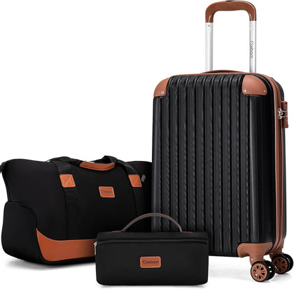 Carry On Luggage Sets 3 Piece, 20 Inch Luggage 22x14x9 Airline Approved with Wheels and TSA Lock, ABS Lightweight