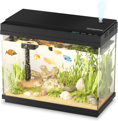 2.5 Gal Fish Tank Starter Kit, Smart Self-Cleaning Desk Aquarium