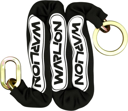 Heavy Duty Security Chain, 3ft x 3/8in Thick, 3.8lbs, Anti-Theft & Cut-Proof Motorcycle Chain with Cinch Ring