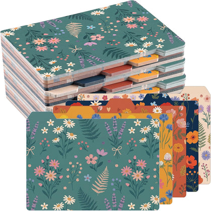 50 Pack 4 x 6 Inch Index Card Dividers with 2 Number Alphabet Sticker with Tab, Dry Erase Index Card Guide Set, Photo